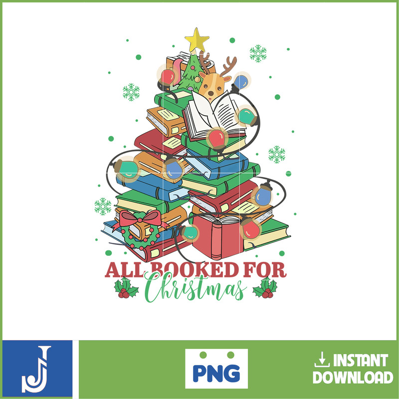 Christmas Book Tree Png, Christmas Gift, Book Lovers Png, Bookworm Christmas Png, Gift For Teachers, School Christmas, Xmas Design Png (4).jpg