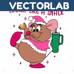 pink gus gus looking like a snack svg digital cricut file