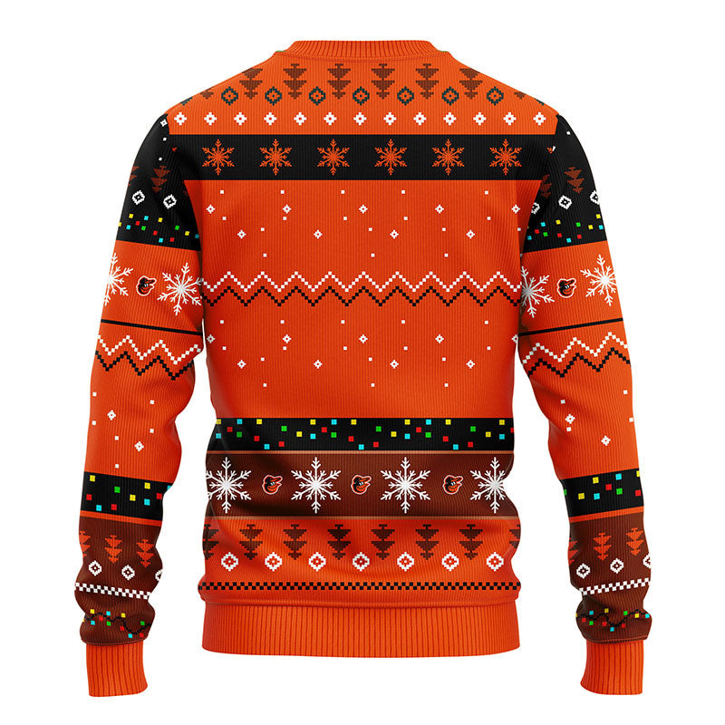 MLB Baltimore Orioles Dabbing Santa Claus Ugly Hoodie 3D Zip Hoodie 3D Ugly Christmas Sweater 3D Fleece Hoodie
