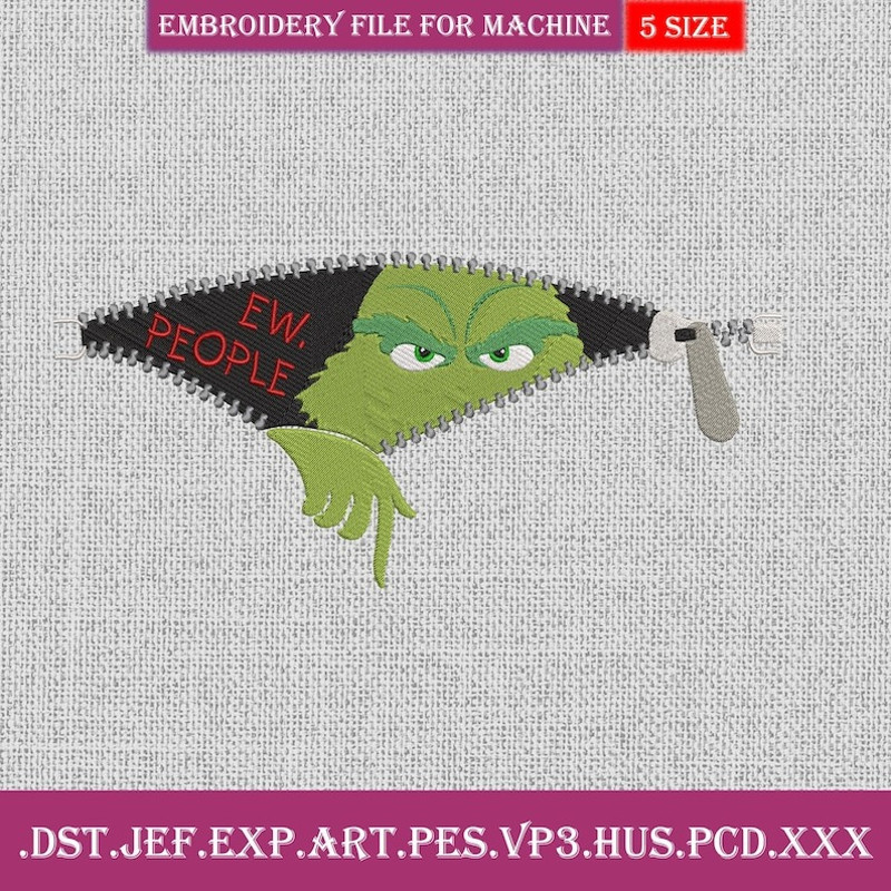 Ew People Zipper Christmas Embroidery Design.jpg
