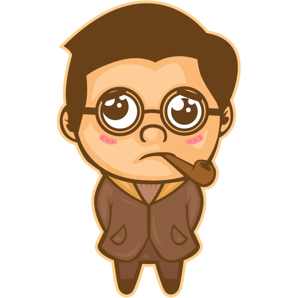 Kawaii Sartre - Japanese Style Philosopher.png
