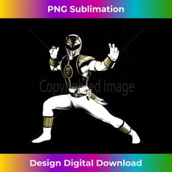 power rangers white ranger karate action pose logo long sleeve - bespoke sublimation digital file - lively and captivating visuals
