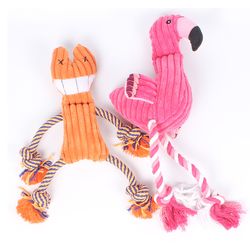 2PCS Tug of War Dog Plush Squeaky Toy for Large Breed