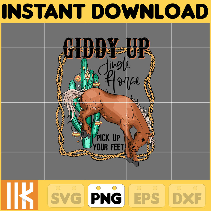 Giddy Up Jingle Horse Png, Pick Up Your Feet Png, Christmas Horse Png, Merry Horsemas Png (10).jpg