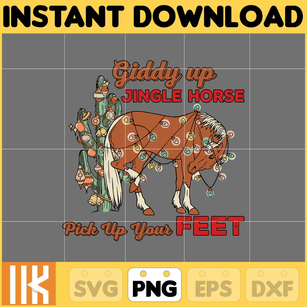 Giddy Up Jingle Horse Png, Pick Up Your Feet Png, Christmas Horse Png, Merry Horsemas Png (16).jpg