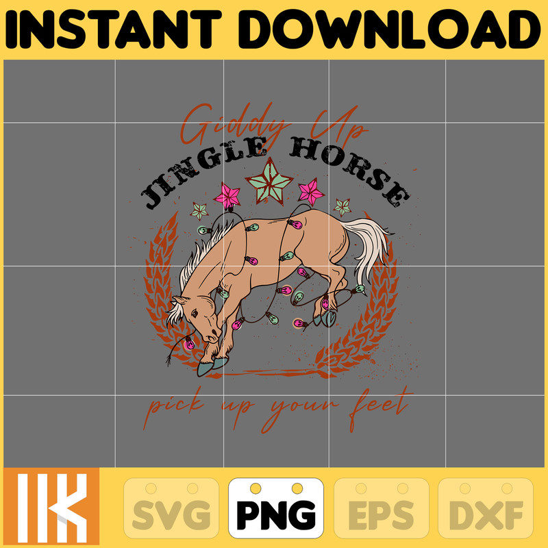 Giddy Up Jingle Horse Png, Pick Up Your Feet Png, Christmas Horse Png, Merry Horsemas Png (6).jpg