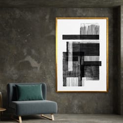 original white and black wall art, modern abstract painting on canvas, minimalist painting, wall art canvas design frame