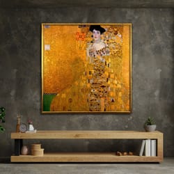 portrait of adele bloch bauer by gustav klimt art reproduction, print on canvas, gustav klimt canvas, wall art canvas de