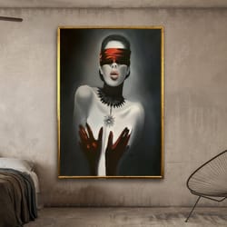 sexy woman canvas painting, nude woman wall art,erotic canvas painting, painting for bedroom, wall art canvas design, fr