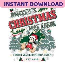 retro mickeys christmas tree farm est 1928 svg cricut file