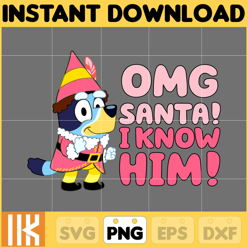 Pink Blue Dog Christmas Holiday Png, Blue Dog & Family Png, Christmas Cartoon Png, Funny Christmas 2023 Png, Pink Christmas Png (23).jpg