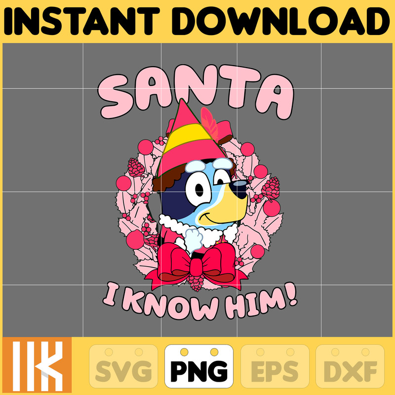 Pink Blue Dog Christmas Holiday Png, Blue Dog & Family Png, Christmas Cartoon Png, Funny Christmas 2023 Png, Pink Christmas Png (25).jpg