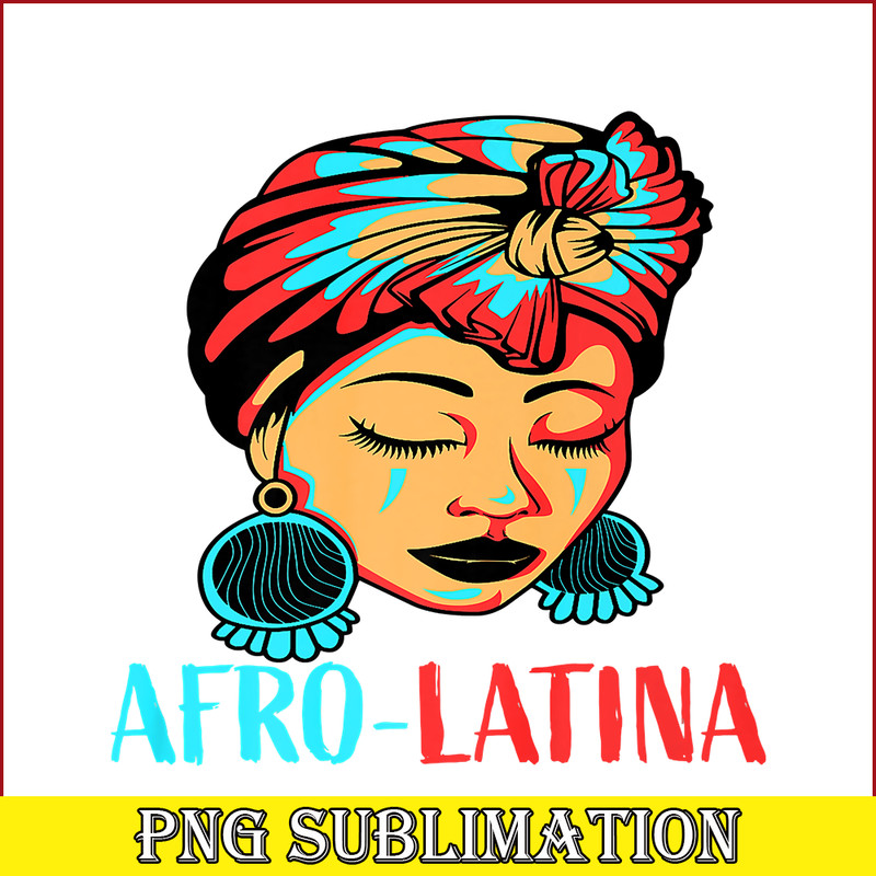 QUE301023141-Aftro Latina PNG, Natural Hair Queen PNG, Latin Woman PNG.png