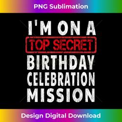 Escape Room Birthday Party Gift - Retro Top Secret Mission - Eco-Friendly Sublimation PNG Download - Elevate Your Style with Intricate Details