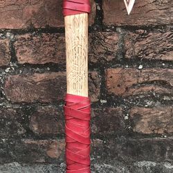 hand-forged tactical hatchet | custom carbon steel axe with walnut & leather handle | outdoor camping, survival & gift