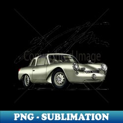 outstanding adorable exclusive hand drawing famous germany vintage retro car coupe 50s glckler porsche 356 carrera coupe - trendy sublimation digital download - add a festive touch to every day