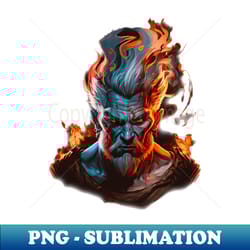 zhurong - chinese god of fire - instant png sublimation download - fashionable and fearless