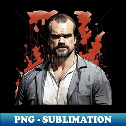 David Harbour Illustration - PNG Transparent Sublimation File - Fashionable and Fearless