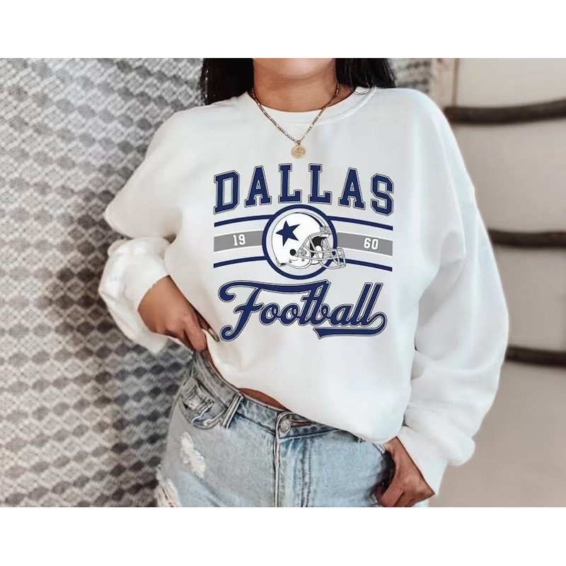 Vintage Dallas Cowboys Football Sweatshirt, Football Sweatshirt, Gift for Dallas Cowboys Fan Shirt.jpg