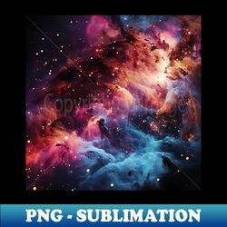 Bright Nebula Galaxy Art Blue Purple Orange - Exclusive Sublimation Digital File - Create with Confidence