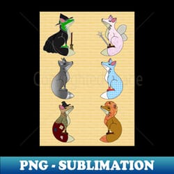 wonderful foxes of oz - decorative sublimation png file - spice up your sublimation projects