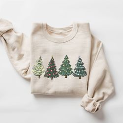 Christmas Sweatshirt, Christmas Sweater, Christmas Crewneck, Christmas Tree Sweatshirt, Holiday Sweaters for Women, Wint