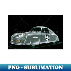 outstanding adorable exclusive hand drawing famous germany sport car for 24 hours race 50s porsche 356 light metal coupe 1951 - artistic sublimation digital file - defying the norms