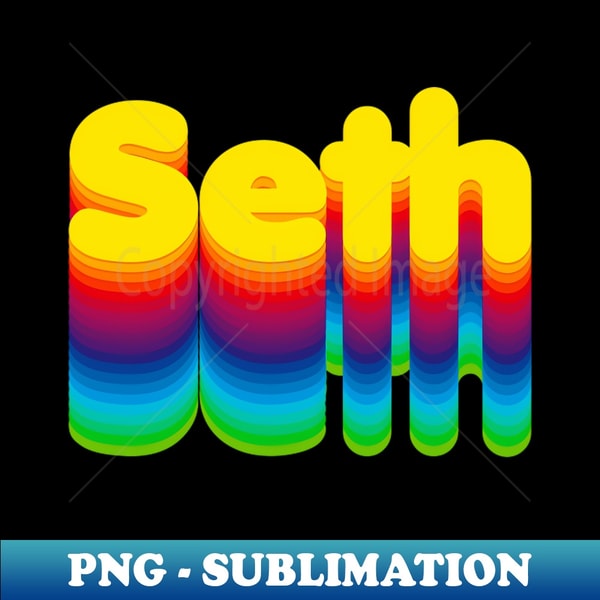Label Seth Rainbow Layers Seth Name Label - PNG Transparent Digital Dow - Inspire ...