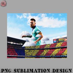 football png messi argentina over the stadium