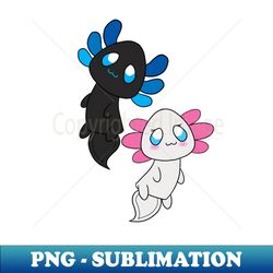 blue and pink axolotl - Exclusive PNG Sublimation Download - Spice Up Your Sublimation Projects