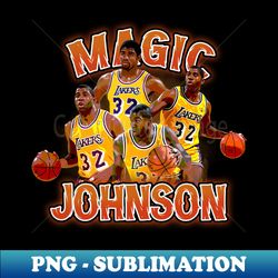 Magic Johnsons Leadership Capturing Charisma - Vintage Sublimation PNG Download - Transform Your Sublimation Creations