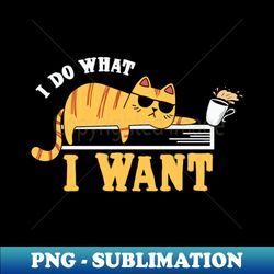 I do want I want Funny Cute Cat - PNG Transparent Digital Download File for Sublimation - Perfect for Sublimation Mastery