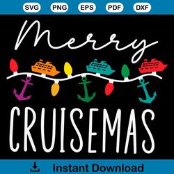 Merry Cruisemas Family Vacation SVG Digital Cricut File