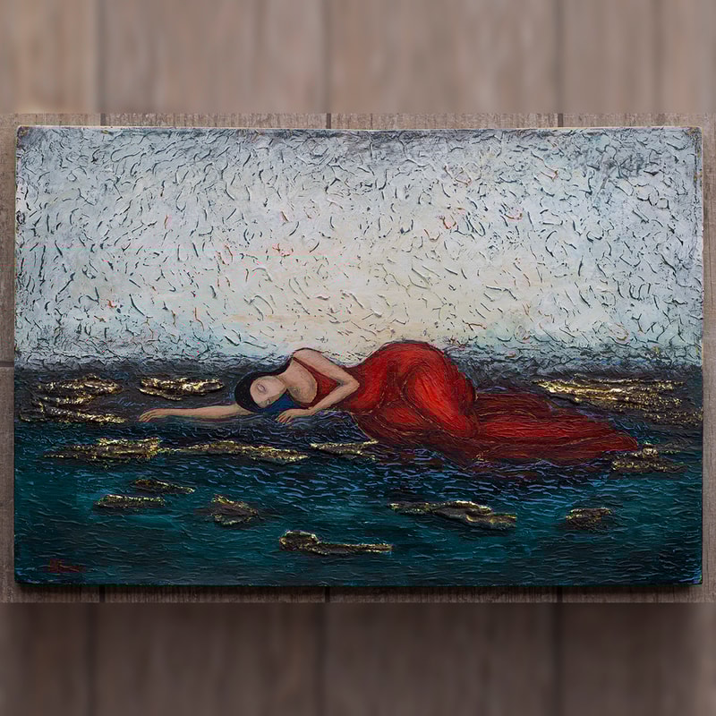 Modern-painting-for-interior-Acrylic painting-with-woman-in-red-dress-Abstract-art-Painting-as-gift-for-woman.jpg