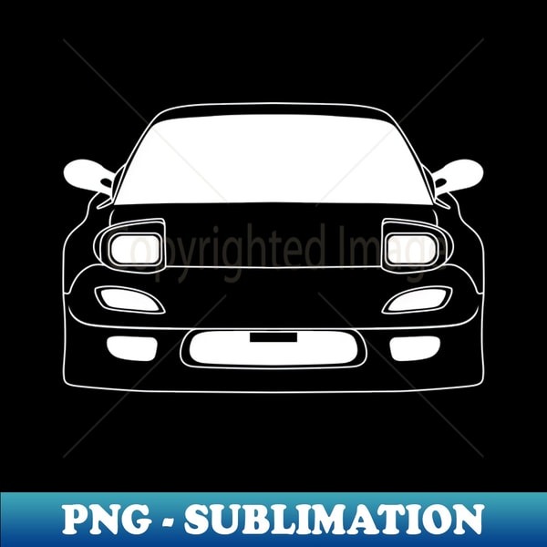 Mazda R87 Outline Mazda RX7 White Outline - PNG Sublimation Digital Download - | Inspire ...