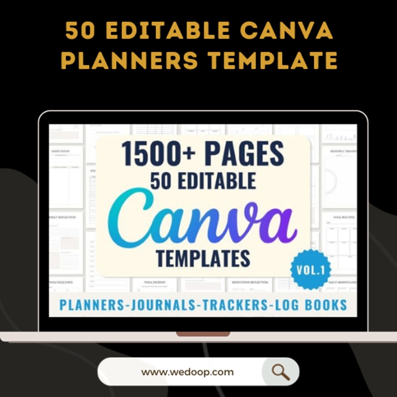 50 Editable Canva Planners Template | Inspire Uplift