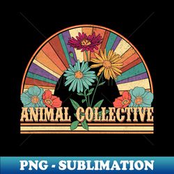 Animal Flowers Name Collective Personalized Gifts Retro Style - PNG Transparent Sublimation File - Stunning Sublimation Graphics