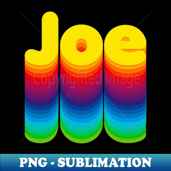 Monogram Joe Rainbow Layers Joe Name Label - PNG Transparent Sublimation | Inspire ...