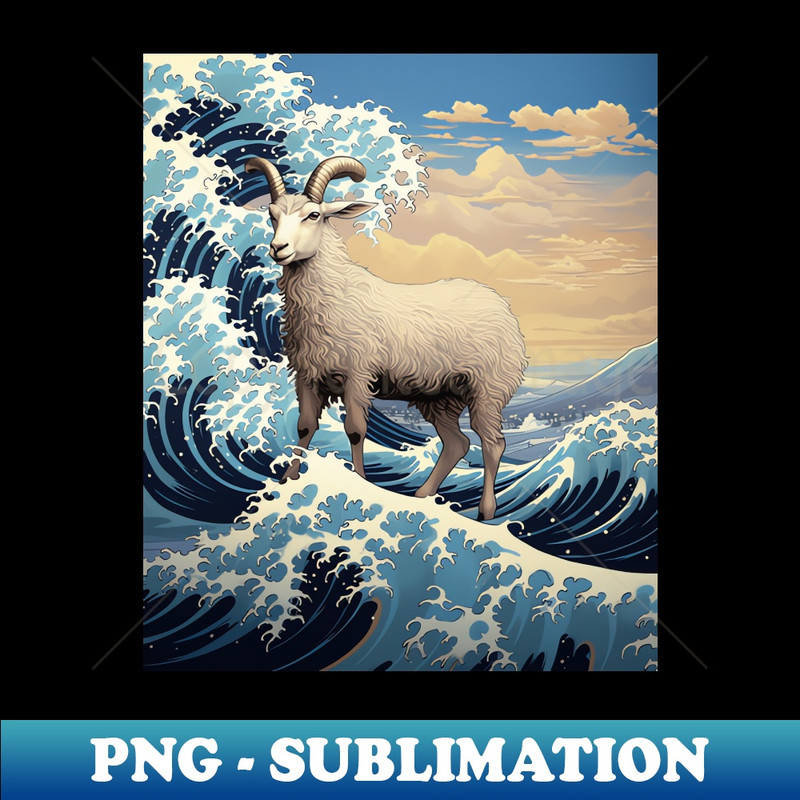 CX-22877_Japanese Kawaii Goat Great Wave Off Kanagawa 7621.jpg