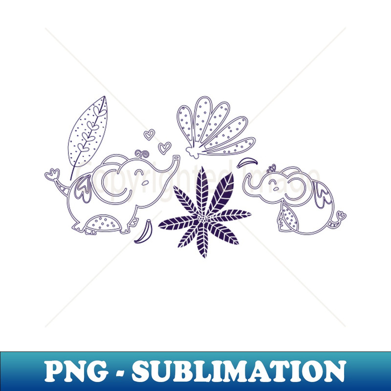 DE-13467_Elephants with flowers outline pattern 6827.jpg