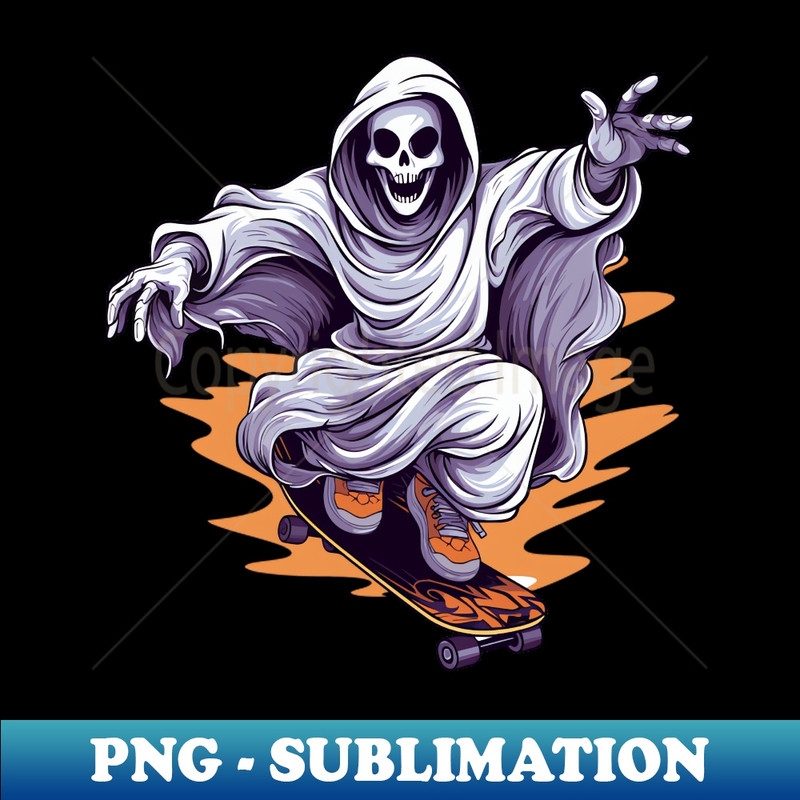 DH-16829_ghost riding a skateboard skaters skateboarding halloween 8675.jpg