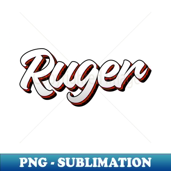 Ruger name - cool 70s retro font - Retro PNG Sublimation Dig - Inspire ...