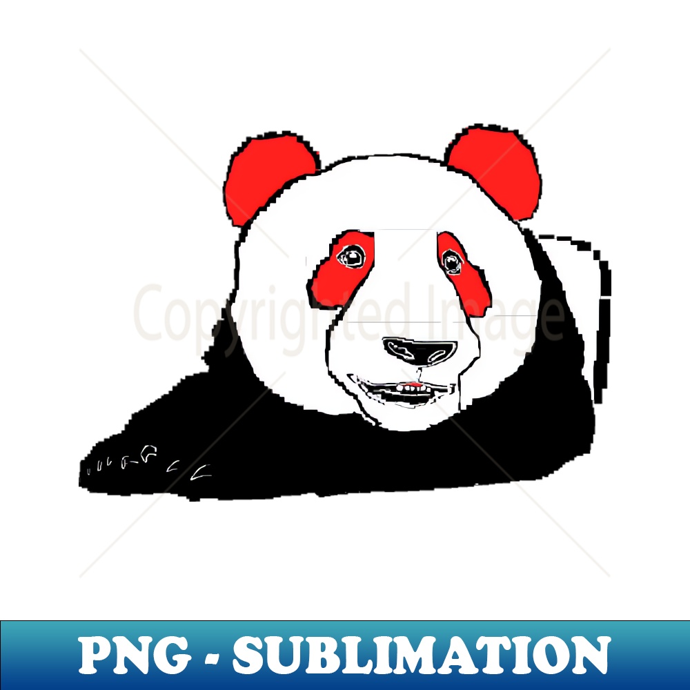 EL-4788_Black And White Happy adorable papa bear panda art 9382.jpg