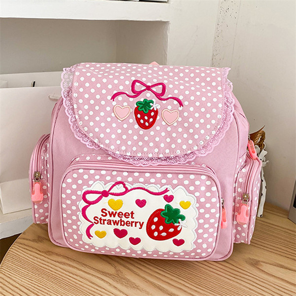 wuSlKawaii-Kids-School-Bag-Cute-Strawberry-Embroidery-Student-Mochila-Dots-Multi-Pocket-Nylon-Fashion-College-for.jpg