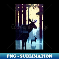 moose art - vintage sublimation png download - perfect for creative projects