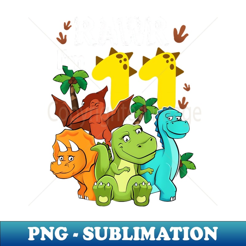 IZ-24173_Kids Rawr Im 11 11th Birthday T Rex Dinosaur Party 3897.jpg