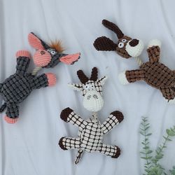 3pcs stuffed animals puppy toys - funny cute dog gifts for dog