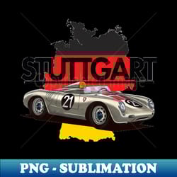 outstanding adorable exclusive hand drawing famous legendary germany sportcar porsche 550a spyder 24h of lemans - png transparent digital download file for sublimation - bring your designs to life