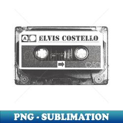 elvis costello - elvis costello old cassette pencil style - png transparent sublimation file - perfect for sublimation art