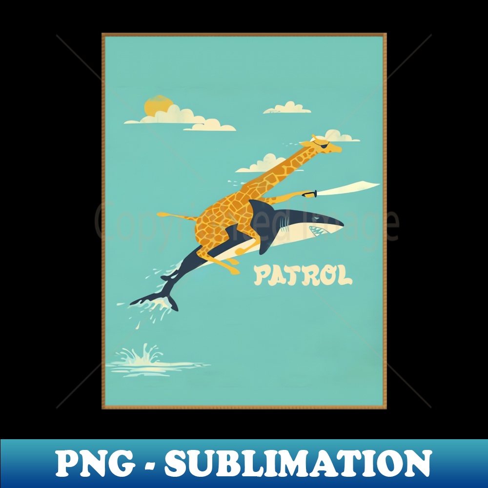 ML-15866_Funny Animals Giraffes And Sharks On Patrol 9692.jpg